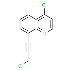 ChemSpider 2D Image | 4-Chloro-8-(3-chloro-1-propyn-1-yl)quinoline | C12H7Cl2N