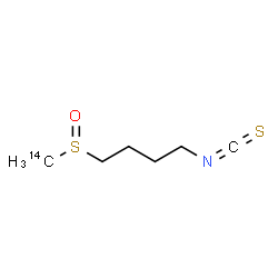 ChemSpider 2D Image | 1-Isothiocyanato-4-[(~14~C)methylsulfinyl]butane | C514CH11NOS2
