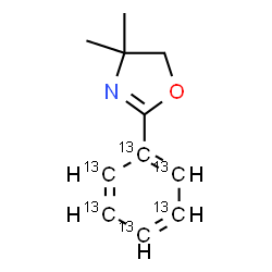 ChemSpider 2D Image | 4,4-Dimethyl-2-(~13~C_6_)phenyl-4,5-dihydro-1,3-oxazole | C513C6H13NO