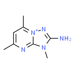 ChemSpider 2D Image | 2-Amino-3,5,7-trimethyl-3H-[1,2,4]triazolo[1,5-a]pyrimidin-8-ium | C8H12N5