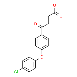 ChemSpider 2D Image | 4-[4-(4-Chlorophenoxy)phenyl]-4-oxobutanoic acid | C16H13ClO4