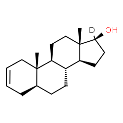 ChemSpider 2D Image | (5alpha,17beta)-(17-~2~H)Androst-2-en-17-ol | C19H29DO