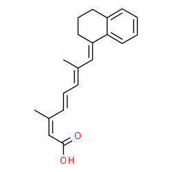 ChemSpider 2D Image | (2Z,4E,6E,8E)-8-(3,4-Dihydro-1(2H)-naphthalenylidene)-3,7-dimethyl-2,4,6-octatrienoic acid | C20H22O2