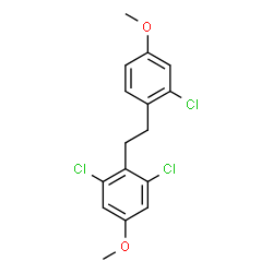 ChemSpider 2D Image | 1,3-Dichloro-2-[2-(2-chloro-4-methoxyphenyl)ethyl]-5-methoxybenzene | C16H15Cl3O2