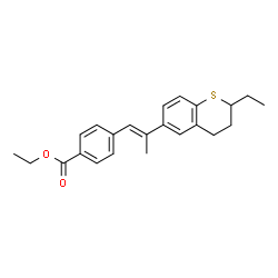 ChemSpider 2D Image | Ethyl 4-[(1E)-2-(2-ethyl-3,4-dihydro-2H-thiochromen-6-yl)-1-propen-1-yl]benzoate | C23H26O2S