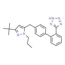 ChemSpider 2D Image | 5-{4'-[(3-tert-butyl-1-propyl-1H-pyrazol-5-yl)methyl]biphenyl-2-yl}-2H-tetrazole | C24H28N6