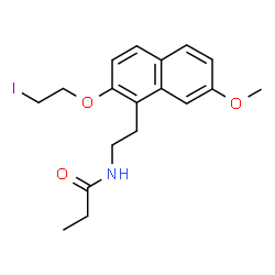 ChemSpider 2D Image | N-{2-[2-(2-Iodoethoxy)-7-methoxy-1-naphthyl]ethyl}propanamide | C18H22INO3