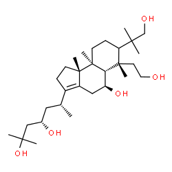 ChemSpider 2D Image | (4S,6R)-6-[(5S,5aS,6S,9aS,9bR)-5-Hydroxy-6-(2-hydroxyethyl)-7-(1-hydroxy-2-methyl-2-propanyl)-6,9a,9b-trimethyl-2,4,5,5a,6,7,8,9,9a,9b-decahydro-1H-cyclopenta[a]naphthalen-3-yl]-2-methyl-2,4-heptanedi
ol | C30H54O5