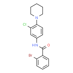 ChemSpider 2D Image | 2-Bromo-N-[3-chloro-4-(1-piperidinyl)phenyl]benzamide | C18H18BrClN2O