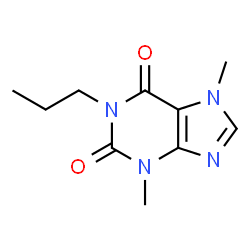 ChemSpider 2D Image | 3,7-Dihydro-3,7-dimethyl-1-propyl-1H-purine-2,6-dione | C10H14N4O2