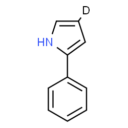 ChemSpider 2D Image | 2-Phenyl(4-~2~H)-1H-pyrrole | C10H8DN