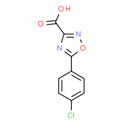 ChemSpider 2D Image | 5-(4-Chlorophenyl)-1,2,4-oxadiazole-3-carboxylic acid | C9H5ClN2O3