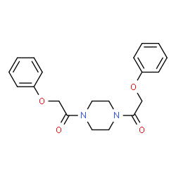 ChemSpider 2D Image | piperazine, 1,4-bis(phenoxyacetyl)- | C20H22N2O4