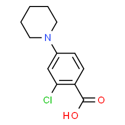 ChemSpider 2D Image | 2-Chloro-4-(1-piperidinyl)benzoic acid | C12H14ClNO2