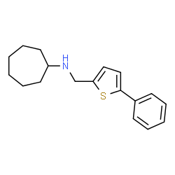 ChemSpider 2D Image | N-[(5-Phenyl-2-thienyl)methyl]cycloheptanamine | C18H23NS