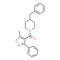 ChemSpider 2D Image | (4-Benzyl-1-piperidinyl)(5-methyl-3-phenyl-1,2-oxazol-4-yl)methanone | C23H24N2O2