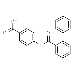 ChemSpider 2D Image | 4-[(2-Biphenylylcarbonyl)amino]benzoic acid | C20H15NO3