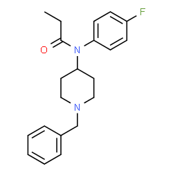ChemSpider 2D Image | N-(1-Benzyl-4-piperidinyl)-N-(4-fluorophenyl)propanamide | C21H25FN2O