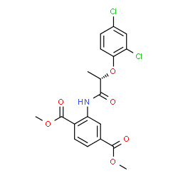 ChemSpider 2D Image | Dimethyl 2-{[(2S)-2-(2,4-dichlorophenoxy)propanoyl]amino}terephthalate | C19H17Cl2NO6
