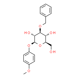 ChemSpider 2D Image | 4-Methoxyphenyl 3-O-benzyl-beta-D-glucopyranoside | C20H24O7