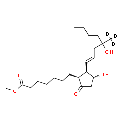 ChemSpider 2D Image | Methyl (11alpha,13E)-11,16-dihydroxy-16-(~2~H_3_)methyl-9-oxoprost-13-en-1-oate | C22H35D3O5