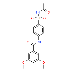 ChemSpider 2D Image | N-[4-(Acetylsulfamoyl)phenyl]-3,5-dimethoxybenzamide | C17H18N2O6S