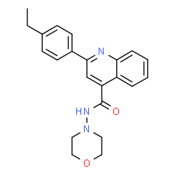 ChemSpider 2D Image | 2-(4-Ethylphenyl)-N-(4-morpholinyl)-4-quinolinecarboxamide | C22H23N3O2