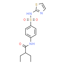 ChemSpider 2D Image | 2-Ethyl-N-[4-(1,3-thiazol-2-ylsulfamoyl)phenyl]butanamide | C15H19N3O3S2