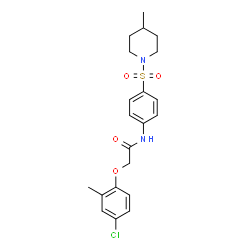 ChemSpider 2D Image | 2-(4-CHLORO-2-METHYLPHENOXY)-N-[4-(4-METHYLPIPERIDIN-1-YLSULFONYL)PHENYL]ACETAMIDE | C21H25ClN2O4S