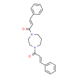 ChemSpider 2D Image | (2E,2'E)-1,1'-(1,4-Diazepane-1,4-diyl)bis(3-phenyl-2-propen-1-one) | C23H24N2O2
