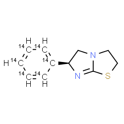 ChemSpider 2D Image | (6S)-6-(~14~C_6_)Phenyl-2,3,5,6-tetrahydroimidazo[2,1-b][1,3]thiazole | C514C6H12N2S