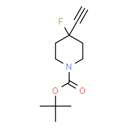 ChemSpider 2D Image | tert-butyl 4-ethynyl-4-fluoropiperidine-1-carboxylate | C12H18FNO2