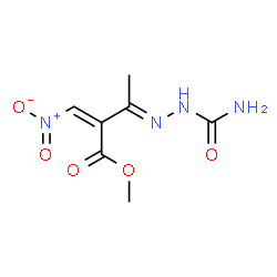 ChemSpider 2D Image | Methyl (2Z,3E)-3-(carbamoylhydrazono)-2-(nitromethylene)butanoate | C7H10N4O5