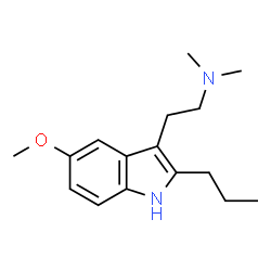 ChemSpider 2D Image | 2-(5-Methoxy-2-propyl-1H-indol-3-yl)-N,N-dimethylethanamine | C16H24N2O