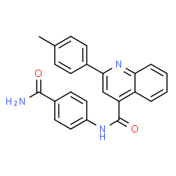 ChemSpider 2D Image | N-(4-Carbamoylphenyl)-2-(4-methylphenyl)-4-quinolinecarboxamide | C24H19N3O2