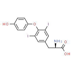 ChemSpider 2D Image | D-(−)-3,5-Diiodothyronine | C15H13I2NO4