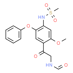 ChemSpider 2D Image | N-[4-(N-Formylglycyl)-5-methoxy-2-phenoxyphenyl]methanesulfonamide | C17H18N2O6S