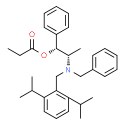 ChemSpider 2D Image | (1R,2S)-2-[Benzyl(2,6-diisopropylbenzyl)amino]-1-phenylpropyl propionate | C32H41NO2