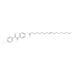 ChemSpider 2D Image | 3-(4-Hydroxyphenyl)-4-oxo-4H-chromen-7-yl (9E)-9-octadecenoate | C33H42O5