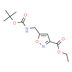 ChemSpider 2D Image | Ethyl 5-(N-BOC)aminomethylisoxazole-3-carboxylate | C12H18N2O5