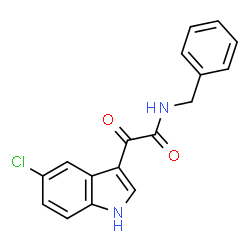 ChemSpider 2D Image | N-Benzyl-2-(5-chloro-1H-indol-3-yl)-2-oxoacetamide | C17H13ClN2O2