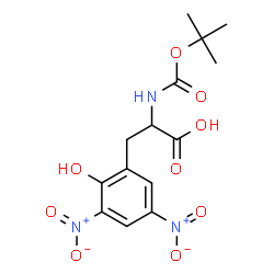 ChemSpider 2D Image | 2-Hydroxy-N-{[(2-methyl-2-propanyl)oxy]carbonyl}-3,5-dinitrophenylalanine | C14H17N3O9