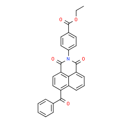 ChemSpider 2D Image | Ethyl 4-(6-benzoyl-1,3-dioxo-1H-benzo[de]isoquinolin-2(3H)-yl)benzoate | C28H19NO5