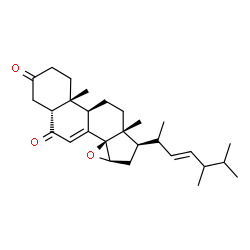 ChemSpider 2D Image | (5beta,14beta,15beta,22E,24xi)-14,15-Epoxyergosta-7,22-diene-3,6-dione | C28H40O3