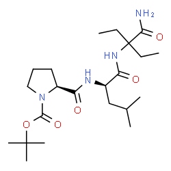 ChemSpider 2D Image | 1-{[(2-Methyl-2-propanyl)oxy]carbonyl}-L-prolyl-N-(3-carbamoyl-3-pentanyl)-D-leucinamide | C22H40N4O5