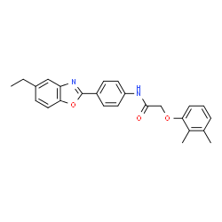 ChemSpider 2D Image | 2-(2,3-Dimethylphenoxy)-N-[4-(5-ethyl-1,3-benzoxazol-2-yl)phenyl]acetamide | C25H24N2O3