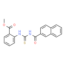 ChemSpider 2D Image | Methyl 2-[(2-naphthoylcarbamothioyl)amino]benzoate | C20H16N2O3S