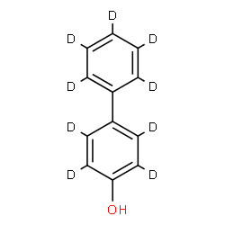 ChemSpider 2D Image | 4-HYDROXYDIPHENYL-D9 | C12HD9O