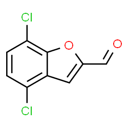 ChemSpider 2D Image | 4,7-Dichloro-1-benzofuran-2-carbaldehyde | C9H4Cl2O2