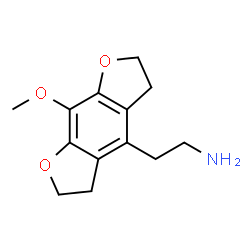 ChemSpider 2D Image | 2-(8-Methoxy-2,3,5,6-tetrahydrofuro[3,2-f][1]benzofuran-4-yl)ethanamine | C13H17NO3